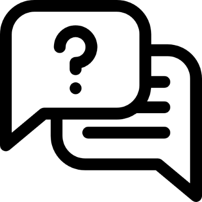 Fragezeichen und Chatblase