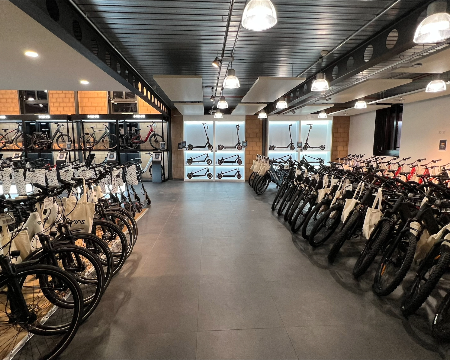 E-Wheels Bern &ndash; Dettaglio dello showroom (illustrazione)