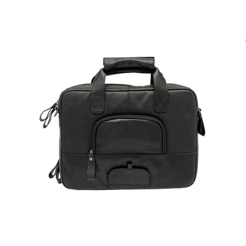 Leather Cali Laptoptasche - Schwarz