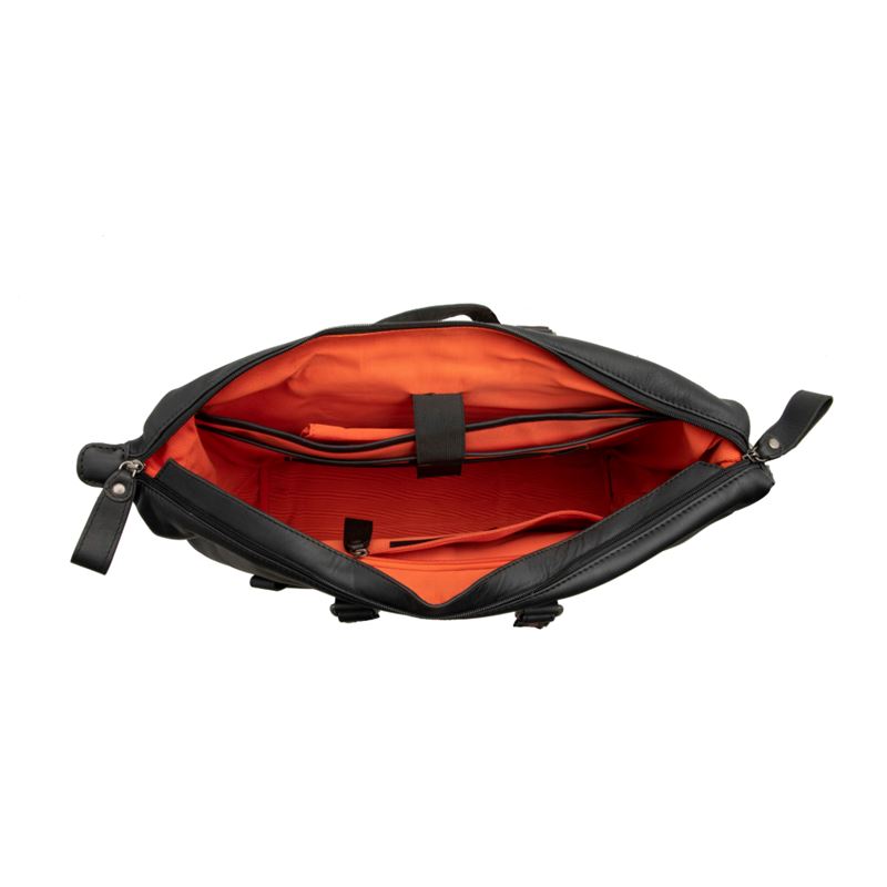 Leather Verla Laptoptasche - Schwarz