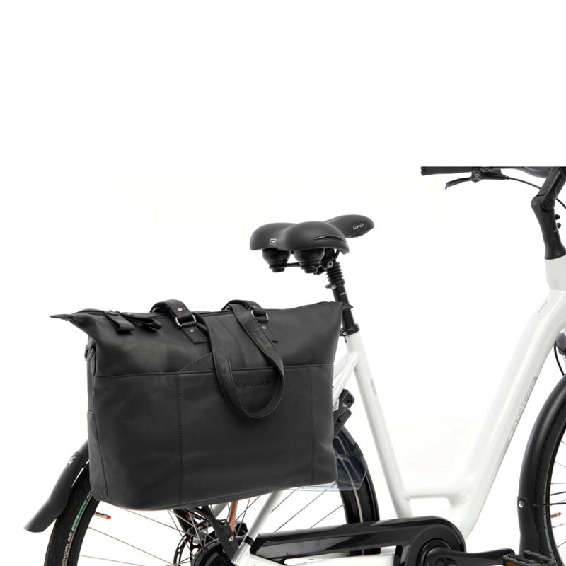 Leather Verla Laptoptasche - Schwarz