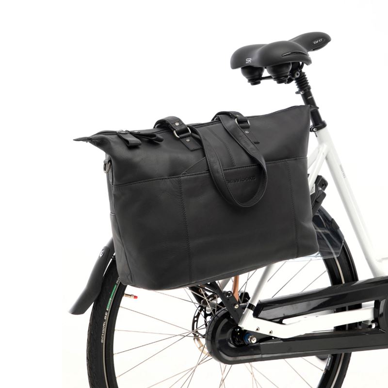 Leather Verla Laptoptasche - Schwarz